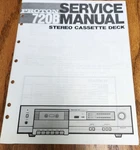 Proton 720B Cassette Deck Service Manual - Original. Fixed Price $9.55.