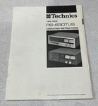 Technics Tape Deck RS-630TUS Operating Instructions Manual. Fixed Price $12.95.
