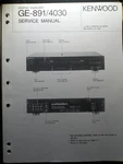 Kenwood GE-891 GE-4030 Graphic Equalizer Service Manual Original. Fixed Price $29.99.