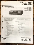 Sony TC-WA9ES Cassette Service Manual *original*. Fixed Price $19.97.