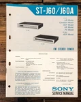 Sony ST-J60A Tuner Service Manual *original*. Fixed Price $19.97.