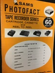 TR-60 Sams Tape Recorder Photofact Aiwa Bell & Howell Claricon Panasonic Nos. Fixed Price $14.99.