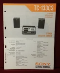 Sony Model TC-133CS Stereo Cassette-corder Service Manual. Fixed Price $8.40.
