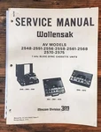Wollensak 2548 2551 2556 2561 2568 2570 2575 Cassette Service Manual *orig #2. Fixed Price $29.97.