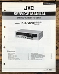 Jvc KD-V120 Cassette Service Manual *original*. Fixed Price $19.97.