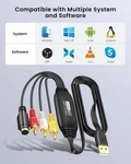 S-video To Usb Audio Capture Vhs Vcr Dvd Digital Converter Cable. Fixed Price $23.98.