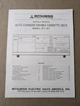 Mitsubishi Auto Changer Double Cassette Deck Model DT-157 Service Manual D-4818. Fixed Price $64.95.