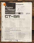 Pioneer CT-6R Cassette Service Manual *original*. Fixed Price $19.97.