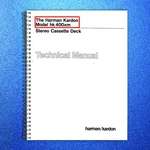 Harman Kardon HK400XM Stereo Cassette Deck Technical Manual, Foldouts. Fixed Price $25.75.
