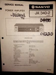 Sanyo JA340-2 Power Amplifier Original Service Repair Manual. Fixed Price $11.95.