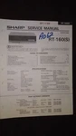 Sharp RT-160 Service Manual Original Repair Stereo Cassette Deck Tape Player. Fixed Price $19.99.