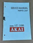 Akai AT-2400 Service Manual/ Parts List D-743. Fixed Price $64.95.