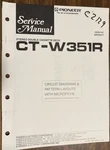 Pioneer CT-W351R Stereo Cassette Original Service Repair Manual With Microfiche. Fixed Price $14.94.