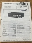 Fisher CR-W871 Stereo Double Cassette Deck Original Service Repair Manual. Fixed Price $14.94.