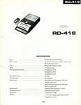 Vintage Sharp Service Manual Portable Cassette Recorder Model RD-418. Fixed Price $17.00.
