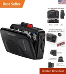 Portable Cassette Player & Am/fm Radio - Lightweight With Recording Feature. Fixed Price $37.99.