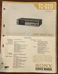 Sony TC-U20 Cassette Service Manual *original*. Fixed Price $13.98.