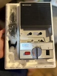 Atlantic Solid State Cassette Tape Recorder Model KH-158 + Microphone, Untested. Fixed Price $40.00.