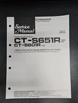 Pioneer CT-S651R/CT-S601R Stereo Cassette Deck Service Manual. Fixed Price $10.00.