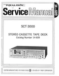 Realistic SCT3000 SCT-3000 Cat No 14-609 Service Repair Manual Bound Paper. Fixed Price $28.99.