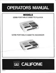 Califone 5250B And 5270B Portable Cassette Player Recorder Operators Manual. Fixed Price $14.99.