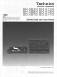 Technics SD-A740 SL-B280U ST-Z980 SU-Z980 RS-D190W System Owners Manual Reprint. Fixed Price $22.24.