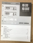 Nikko ND-300 ND-500 Ii Cassette Service Manual *original*. Fixed Price $24.97.