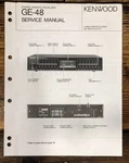 Kenwood GE-48 Graphic Equalizer Service Manual *original*. Fixed Price $14.97.