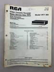 Rca Vkt 385 Original Service Manual Free Shipping. Fixed Price $14.00.