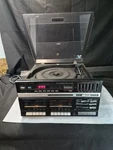 Fisher MC-723 Bk Am/fm Stereo Turntable Dual Cassette Record Player Works Perfec. Fixed Price $120.00.