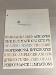 Original 1960'S Harman Kardon Series Sales Brochure A-1000T F-1000T. Fixed Price $19.95.