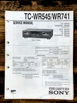 Sony TC-WR545 TC-WR741 Cassette Service Manual *original*. Fixed Price $19.97.
