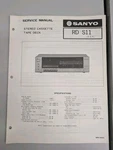 Sanyo Rd S11 Stereo Cassette Tape Deck Servicemanual D-5308. Fixed Price $54.95.