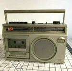 Vintage Hitachi TRK-5350H Stereo Portable Boombox Radio 70S 80S Mid Century Musi. Fixed Price $94.34.