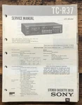 Sony TC-R37 Cassette Service Manual *original*. Fixed Price $14.97.