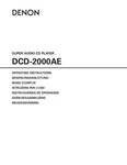 Denon DCD-2000AE Player Owners Manual. Fixed Price $22.24.